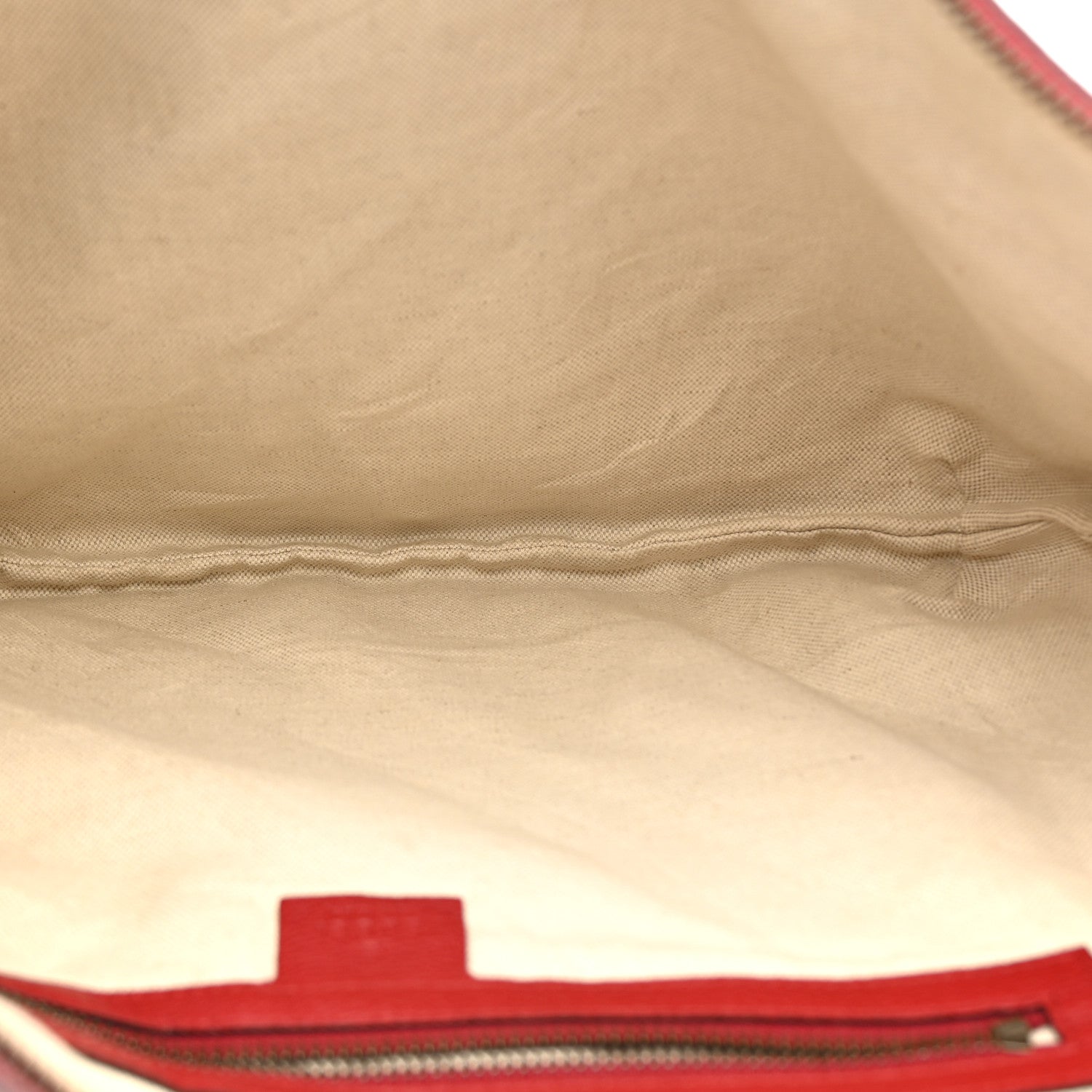 Gucci Grained Calfskin Logo Half Moon Hobo Red 5 of 13
