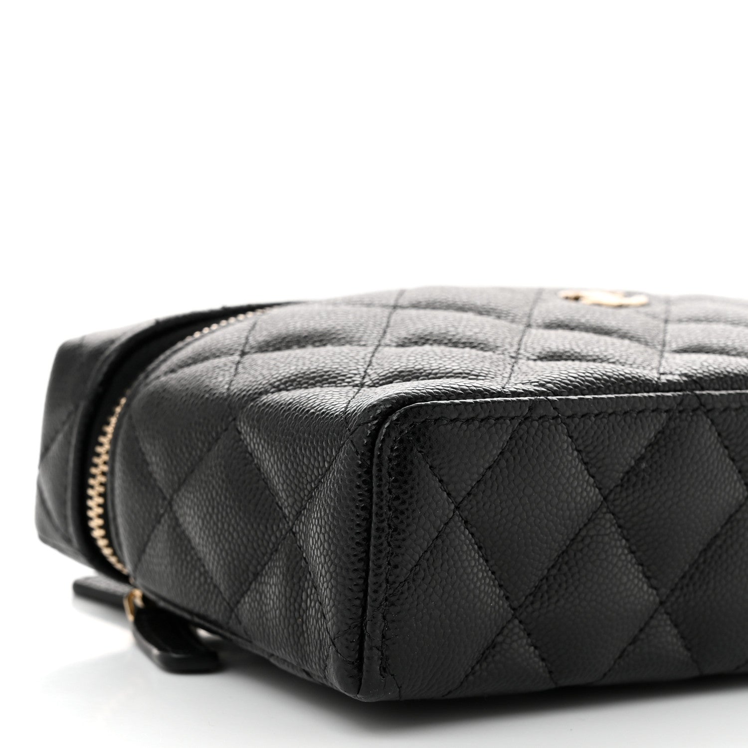 Chanel Caviar Quilted Top Handle Slim Vanity With Chain Black 9 of 11