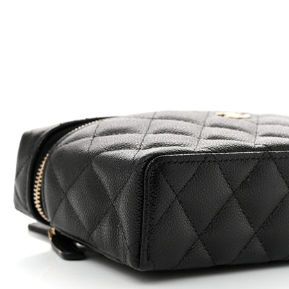 Chanel Caviar Quilted Top Handle Slim Vanity With Chain Black 9 of 11