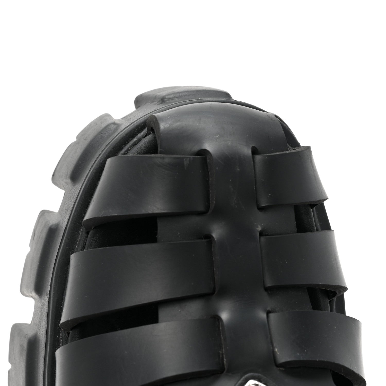 Prada Foam Rubber Triangle Logo Monolith 55mm Cage Sandals 38 Black 11 of 13