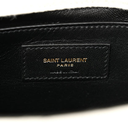 Saint Laurent Crinkle Cotton Patchwork Monogram Medium Jamie Vanilla Ice 6 of 13