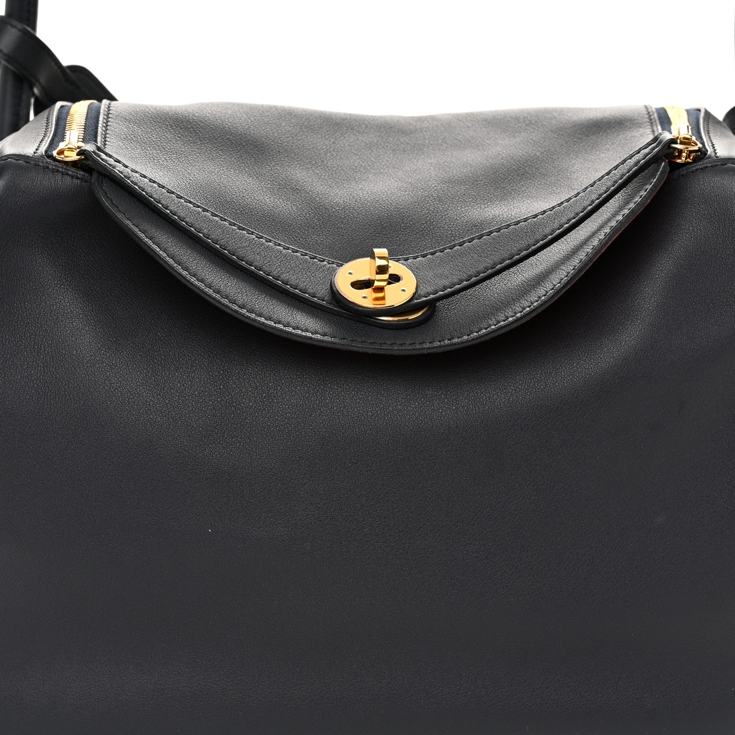 Hermes Swift Verso Lindy 30 Bleu Indigo Orange Poppy 8 of 10