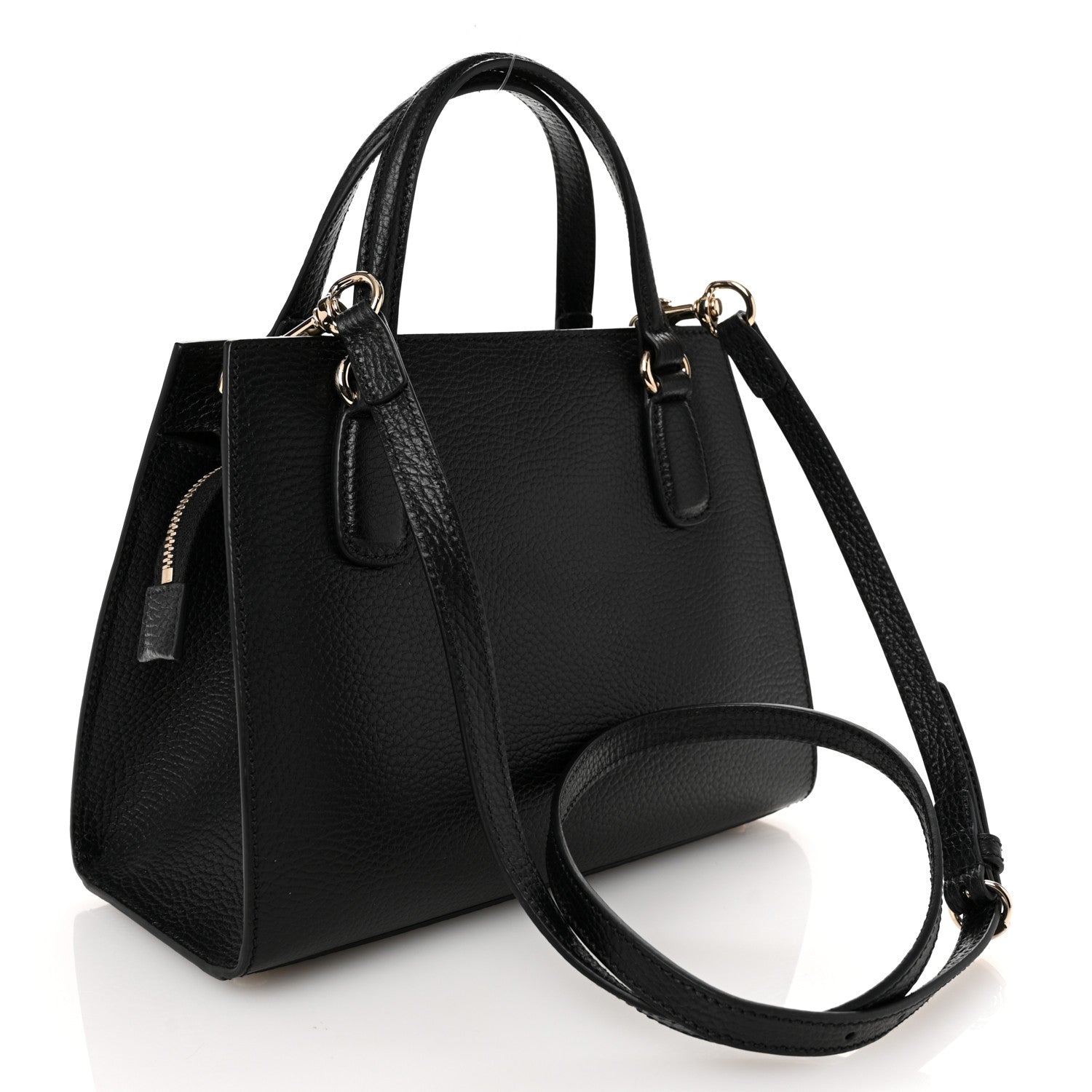 Gucci Dollar Calfskin Medium Soho Top Handle Satchel Black 3 of 10