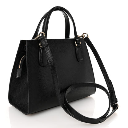 Gucci Dollar Calfskin Medium Soho Top Handle Satchel Black 3 of 10