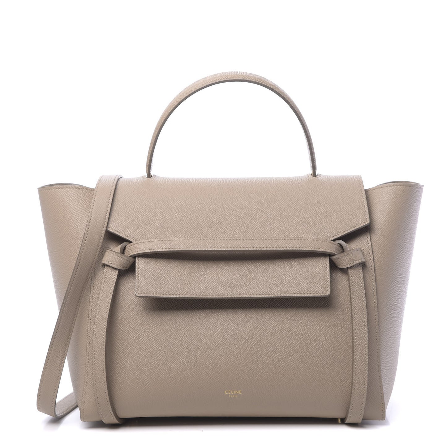Grained Calfskin Mini Belt Bag Light Taupe