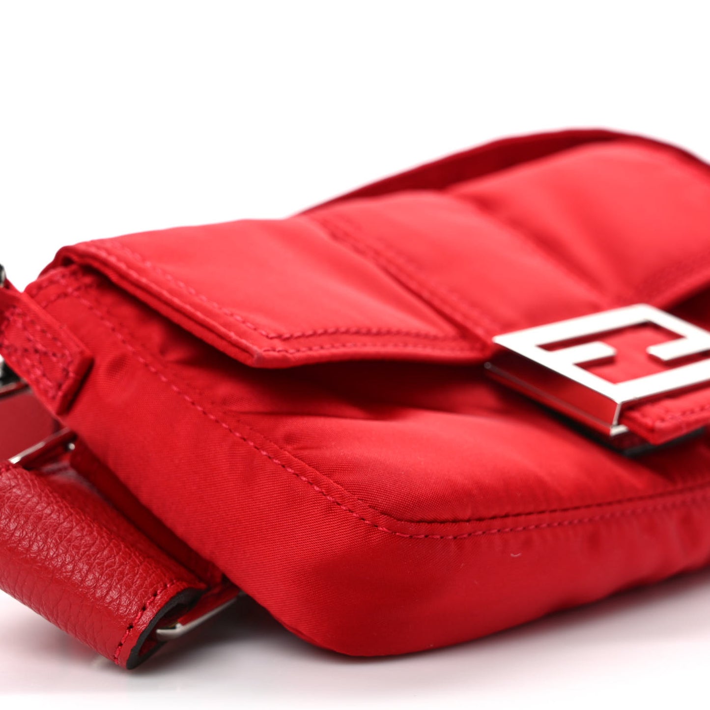 X PORTER Nylon Cuoio Roma Mini Phone Baguette Belt Bag Cardinale Fuoco