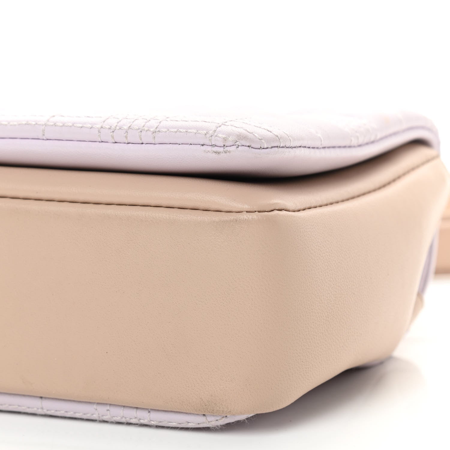 Burberry Lambskin Quilted Small Lola Bag Pale Thistle Soft Fawn 9 of 10