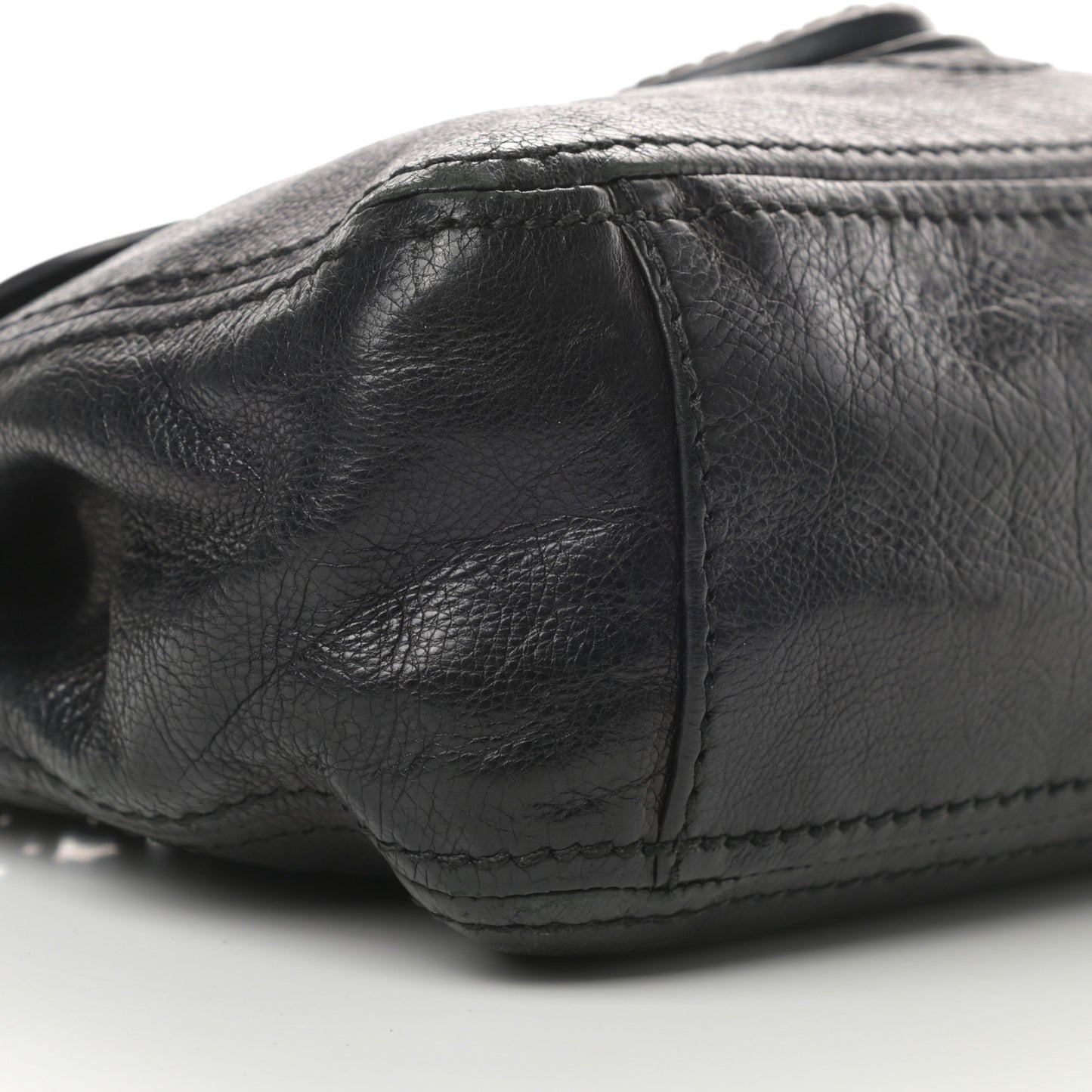 Vitello Shoulder Chain Bag Black