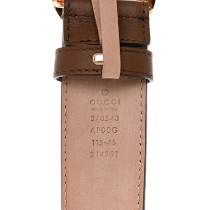 Gucci Calfskin Interlocking G 37mm Belt 115 46 Nut Brown 3 of 5