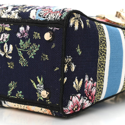 Christian Dior Canvas D-Constellation Embroidered Medium Lady D-Lite Bleu Multicolor 9 of 9