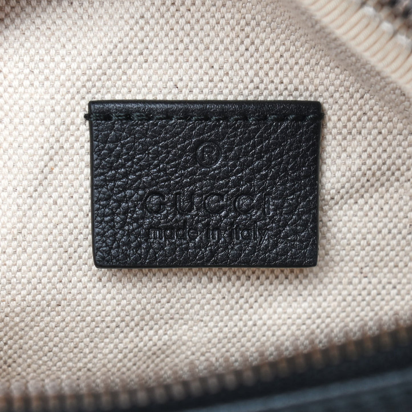 Grained Calfskin Small Logo Belt Bag Black