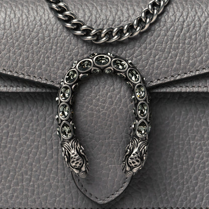 Gucci Dollar Calfskin Crystal Super Mini Dionysus Shoulder Bag Dusty Grey Black Diamond 7 of 10