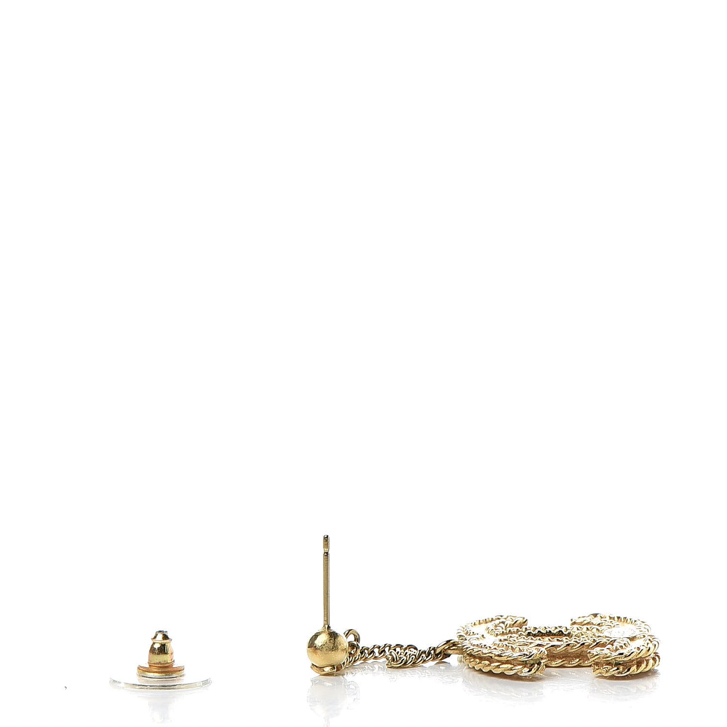 CC Drop Earrings Matte Gold