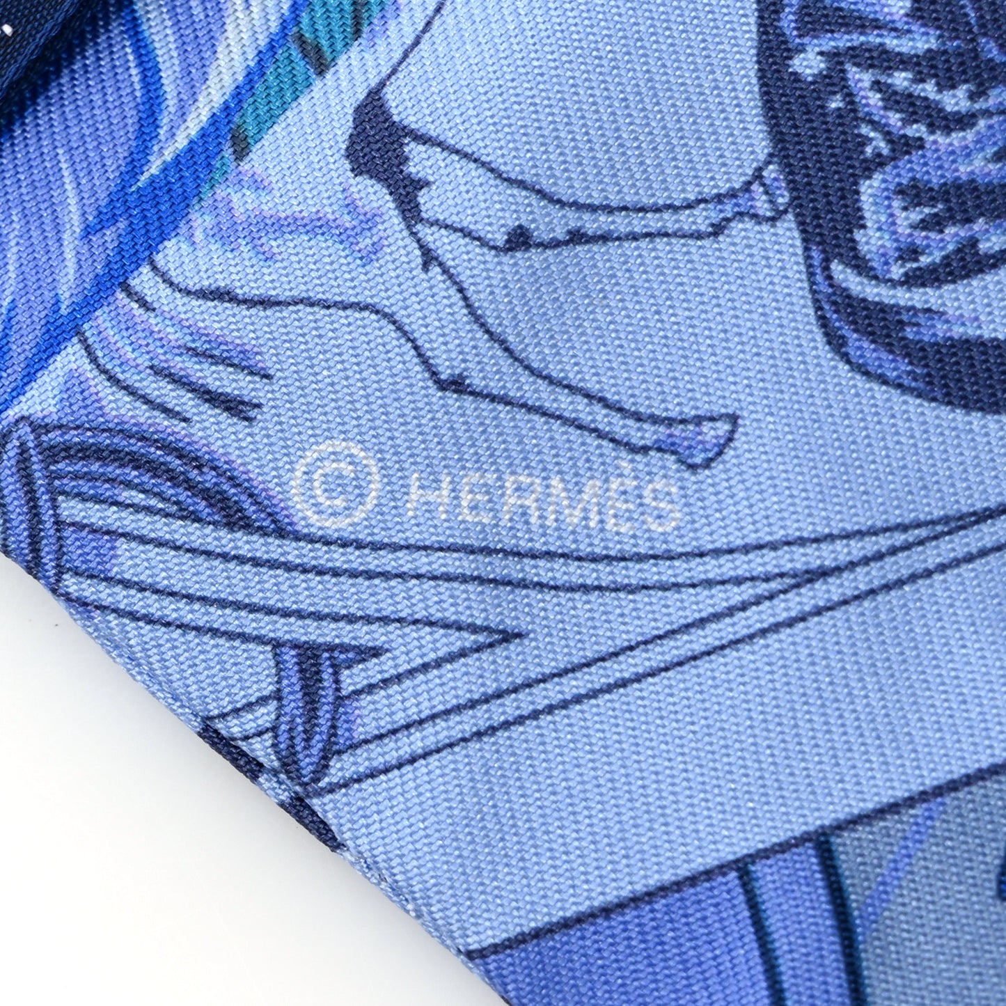 Silk Cheval Phoenix Twilly Marine Ciel Cobalt