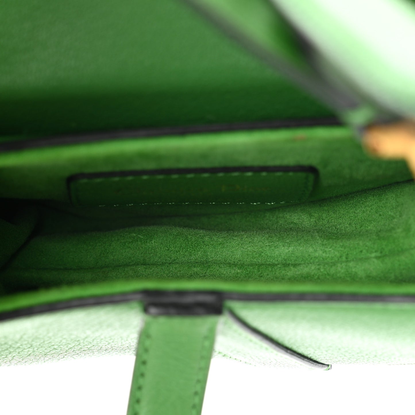 Goatskin Micro Saddle Bag Green