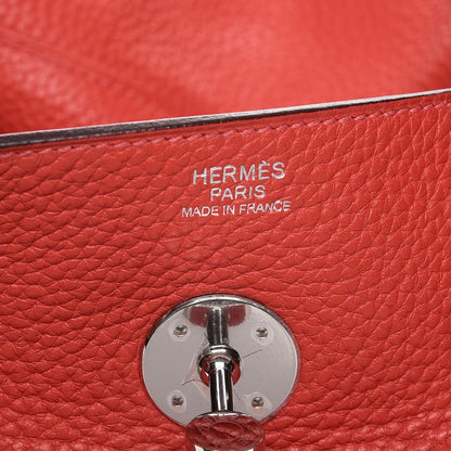 Hermes Taurillon Clemence Lindy 30 Rouge Pivoine 6 of 9