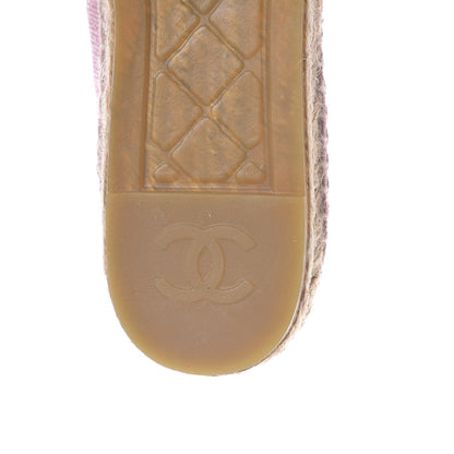 Chanel Toile Sequin CC Espadrilles 39 Pink Dark Pink 8 of 10