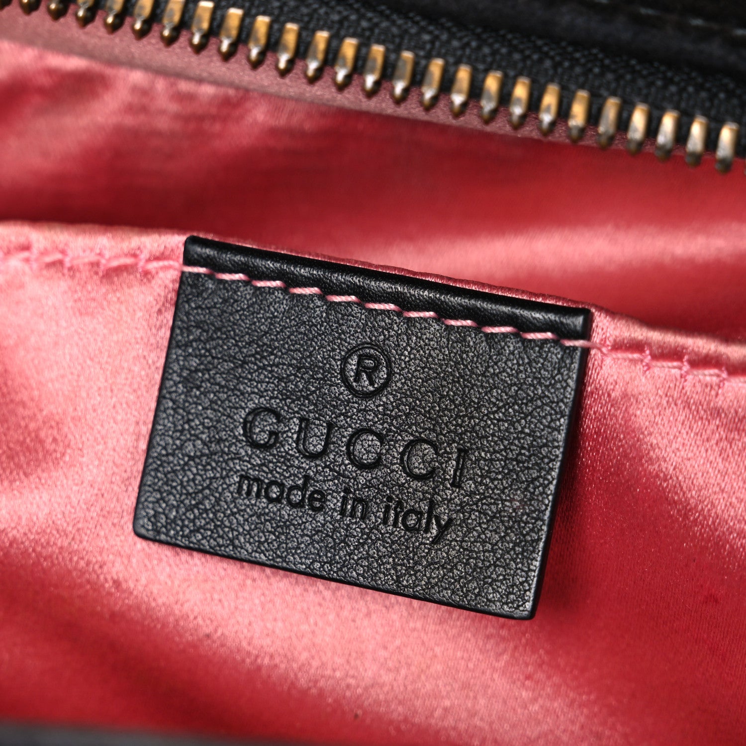 Gucci Velvet Matelasse Deer Embroidered Small GG Marmont Chain Shoulder Bag Black 6 of 10