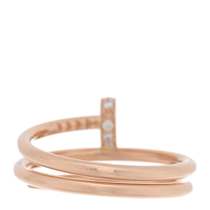 Cartier 18K Pink Gold Diamond Double Juste Un Clou Ring 52 6 3 of 5