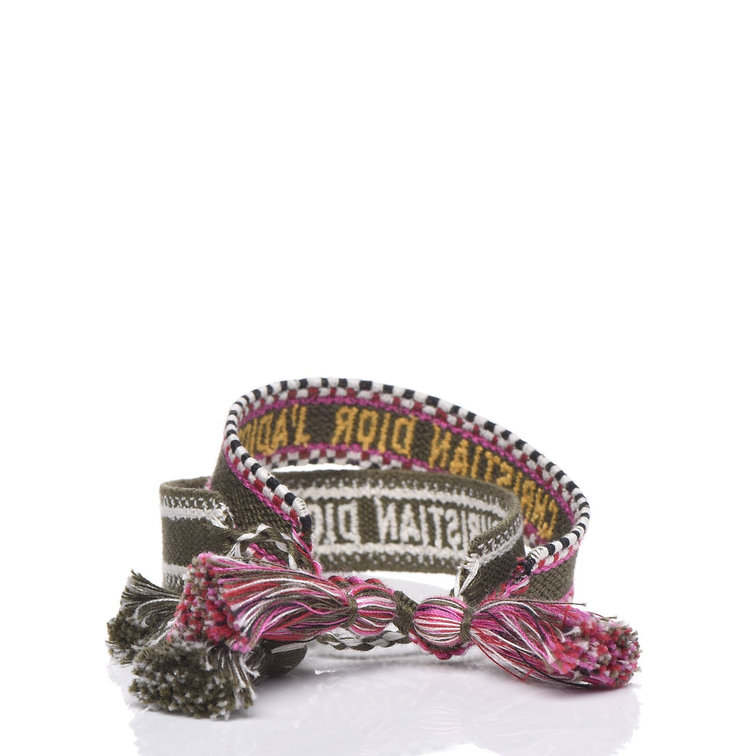 Christian Dior Woven Cotton J'Adior Friendship Bracelet Set 3 of 5
