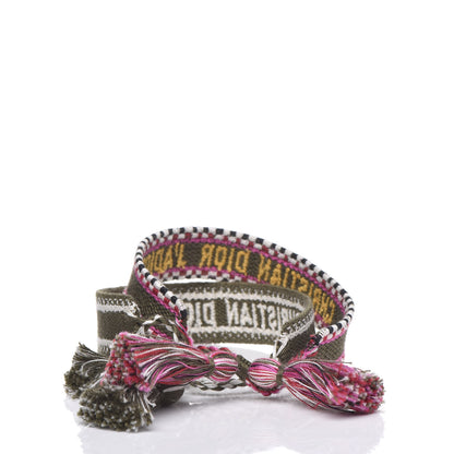 Christian Dior Woven Cotton J'Adior Friendship Bracelet Set 3 of 5