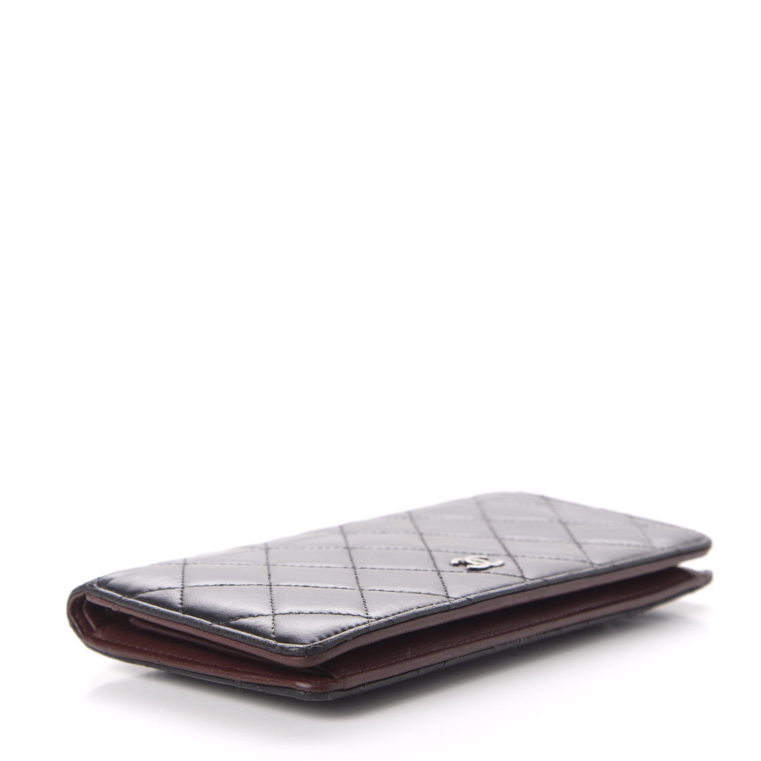 Chanel Lambskin Quilted Yen Wallet Black 4 of 8