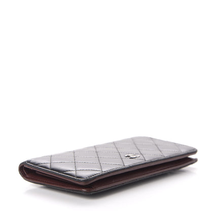 Chanel Lambskin Quilted Yen Wallet Black 4 of 8
