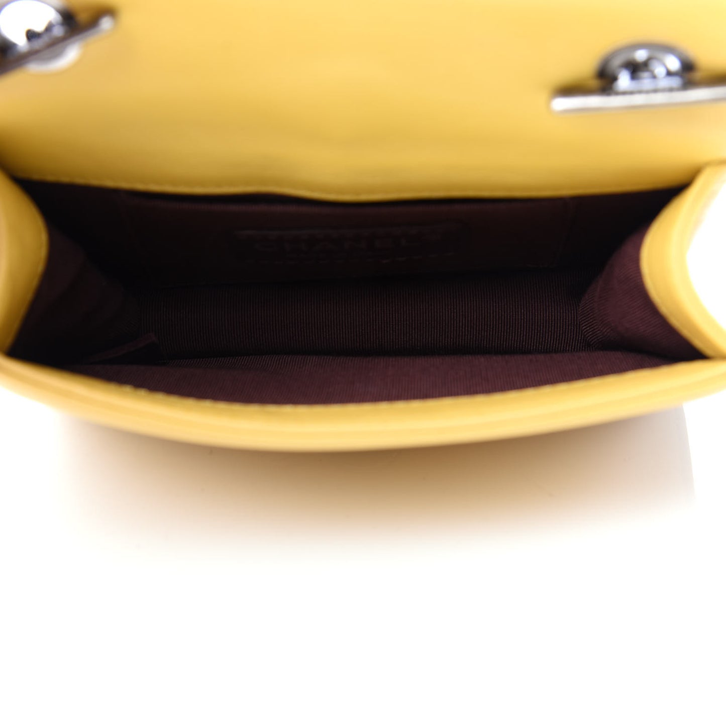 Lambskin Plexiglass Boy Brick Flap Yellow
