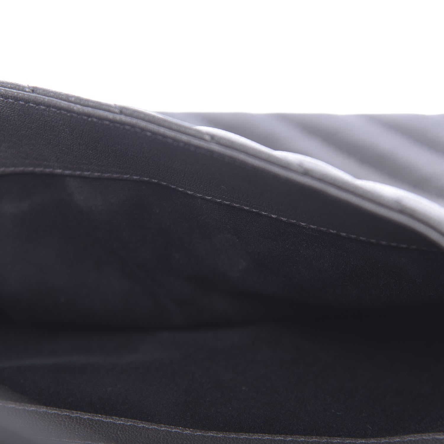 Saint Laurent Sheepskin Matelasse Chevron Monogram Large College Satchel Dark Asphalt 11 of 16