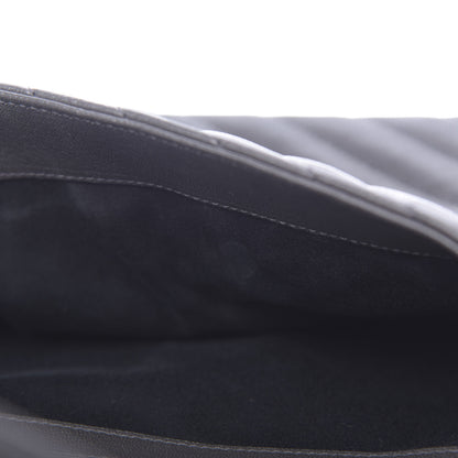 Saint Laurent Sheepskin Matelasse Chevron Monogram Large College Satchel Dark Asphalt 11 of 16