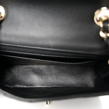 Chanel Lambskin Quilted Mini Coco Charms Rectangular Flap Black 5 of 10
