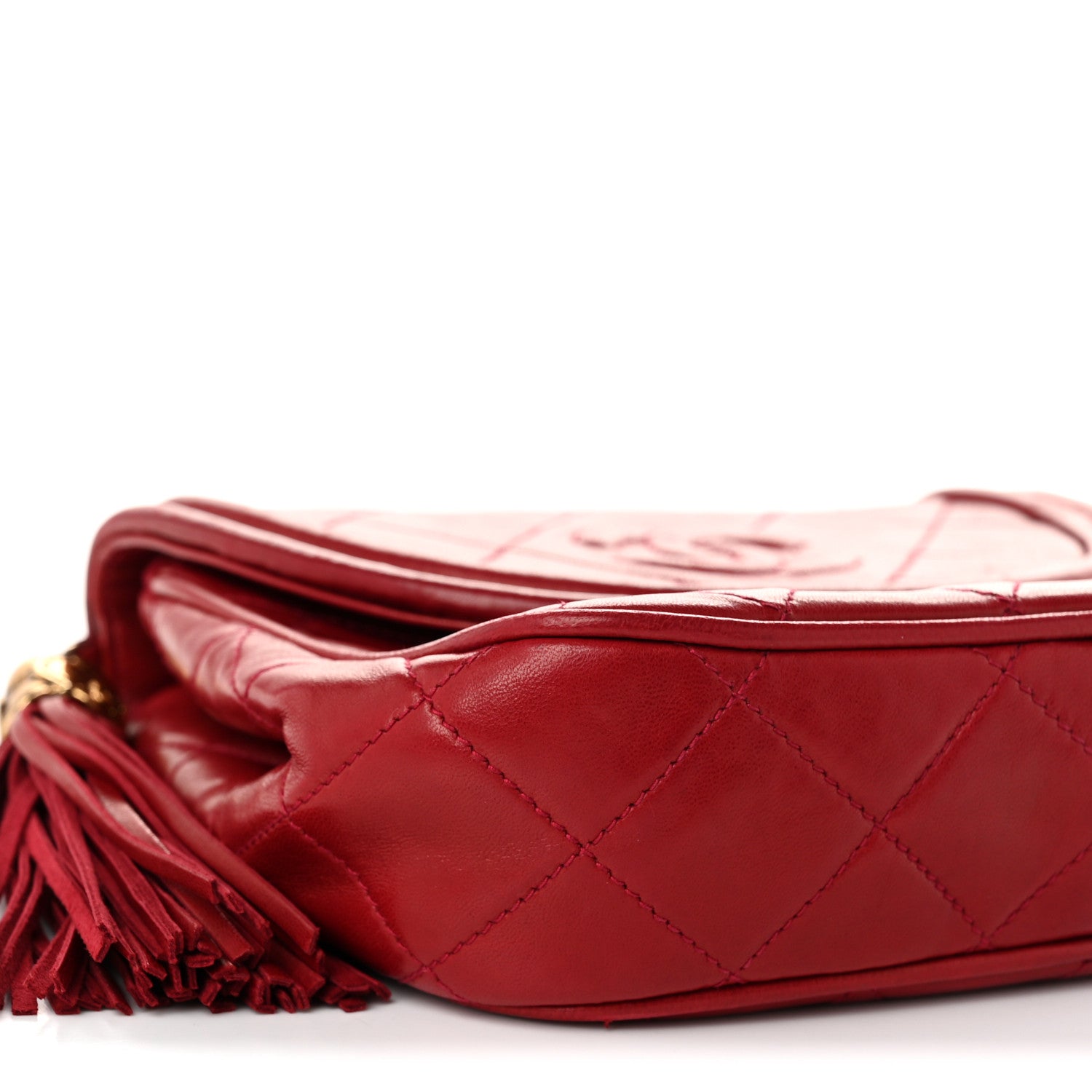 Chanel Lambskin Quilted Tassel Flap Red 10 of 11