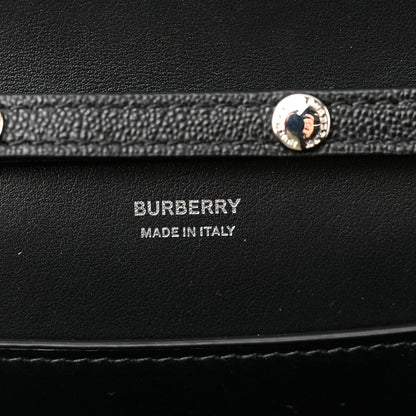 Burberry Smooth Calfskin Logo Embossed Hampshire Crossbody Black 6 of 9