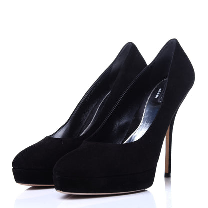 Gucci Suede Sofia Pumps 40 Black 3 of 15