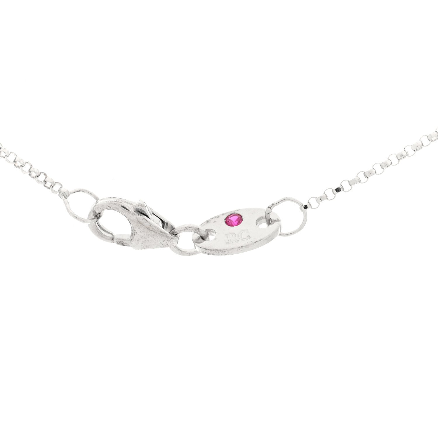 Roberto Coin 18K White Gold Diamond Small Princess Flower Pendant Necklace 4 of 4