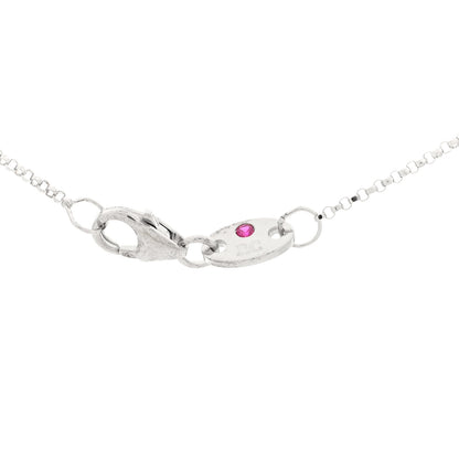 Roberto Coin 18K White Gold Diamond Small Princess Flower Pendant Necklace 4 of 4