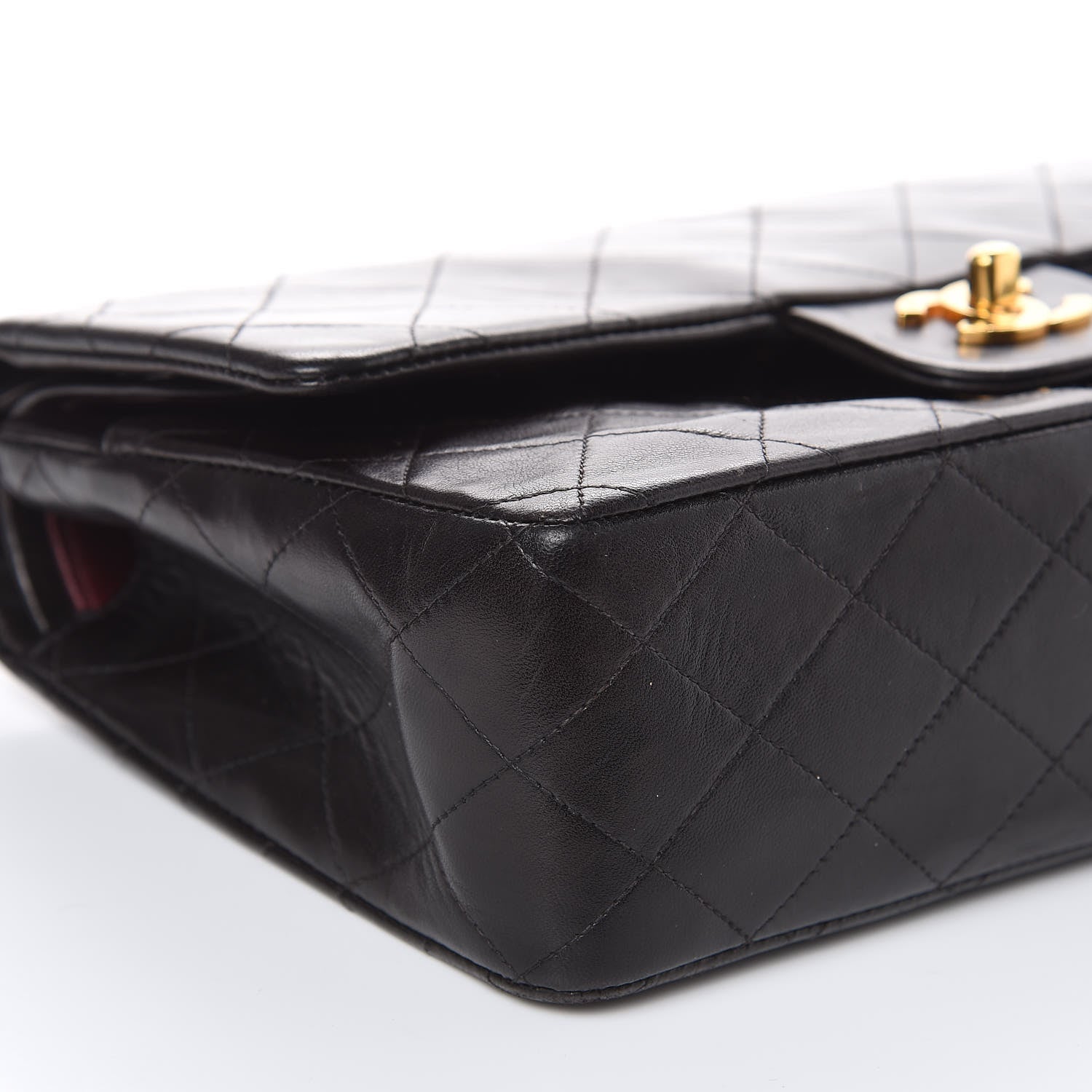 Chanel Lambskin Quilted Medium Double Flap Black 9 of 17