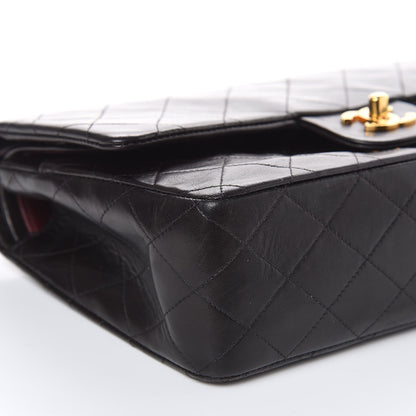 Chanel Lambskin Quilted Medium Double Flap Black 9 of 17