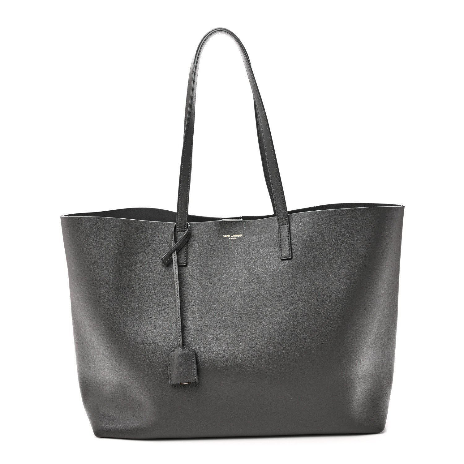 Saint Laurent Calfskin Large Shopping Tote Earth 1 of 10