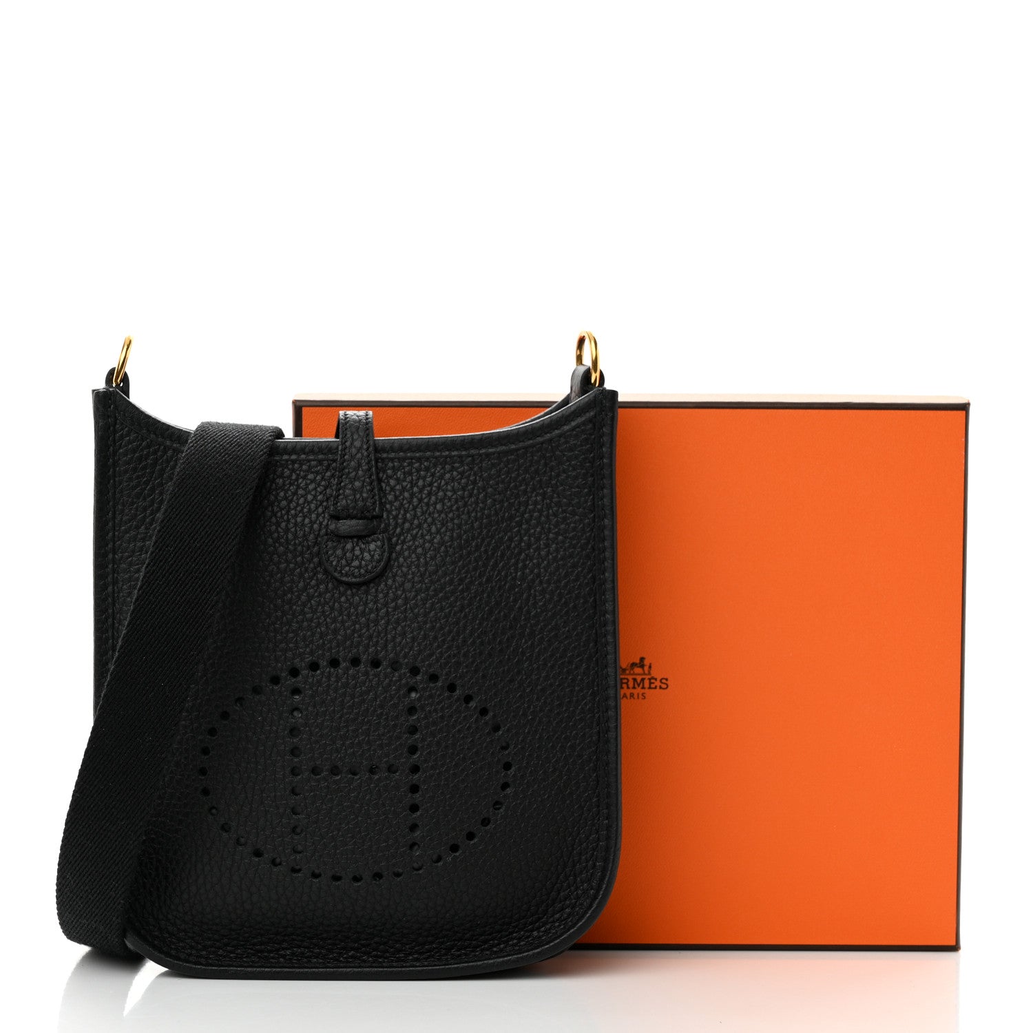 Hermes Taurillon Clemence Evelyne TPM Black 11 of 11