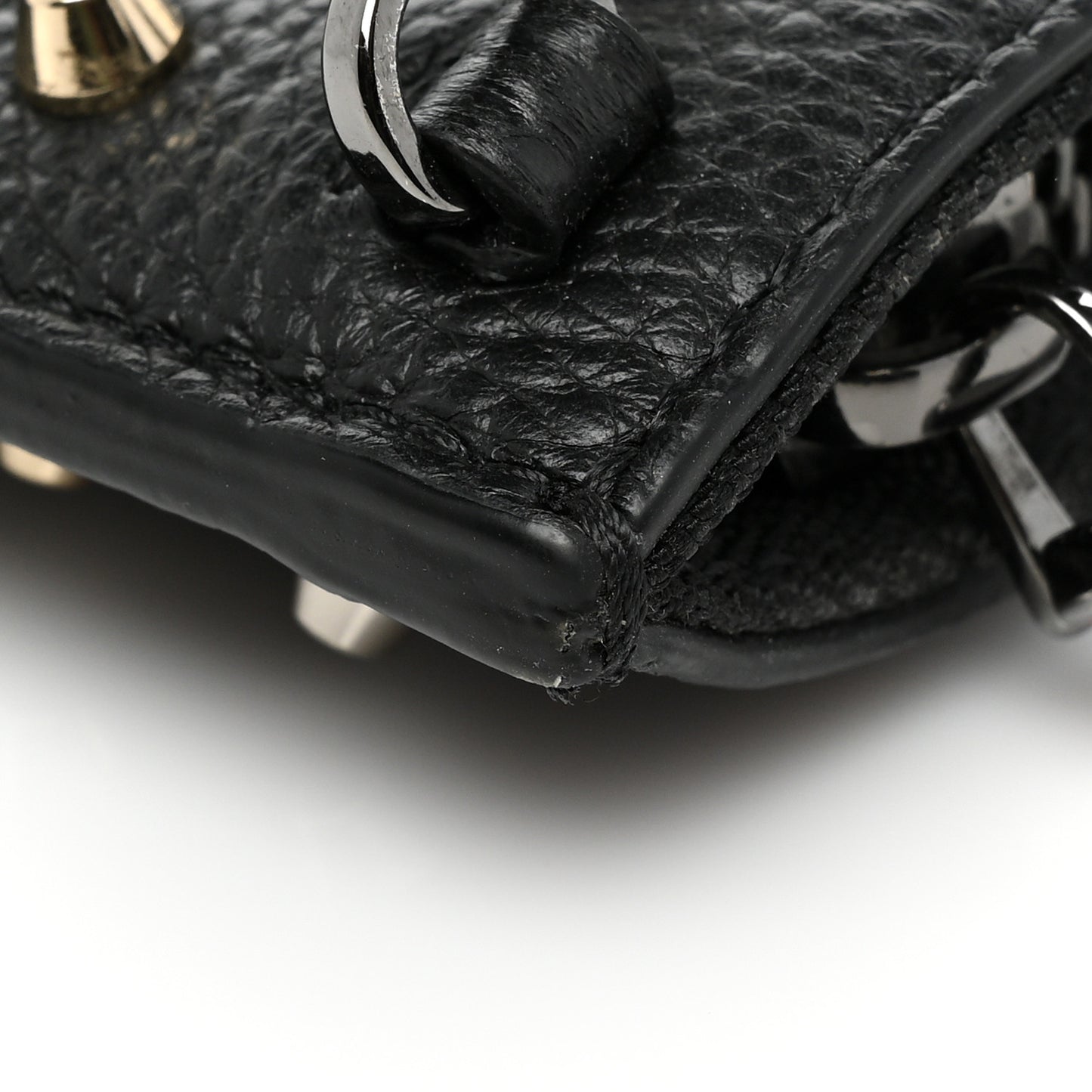 Calfskin Empire Trashmix Spike Loubiclutch Clutch Black