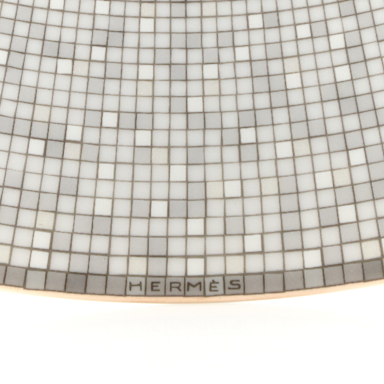 Hermes Porcelain Mosaique Au 24 Platine Presentation Plate Set of 2 4 of 6