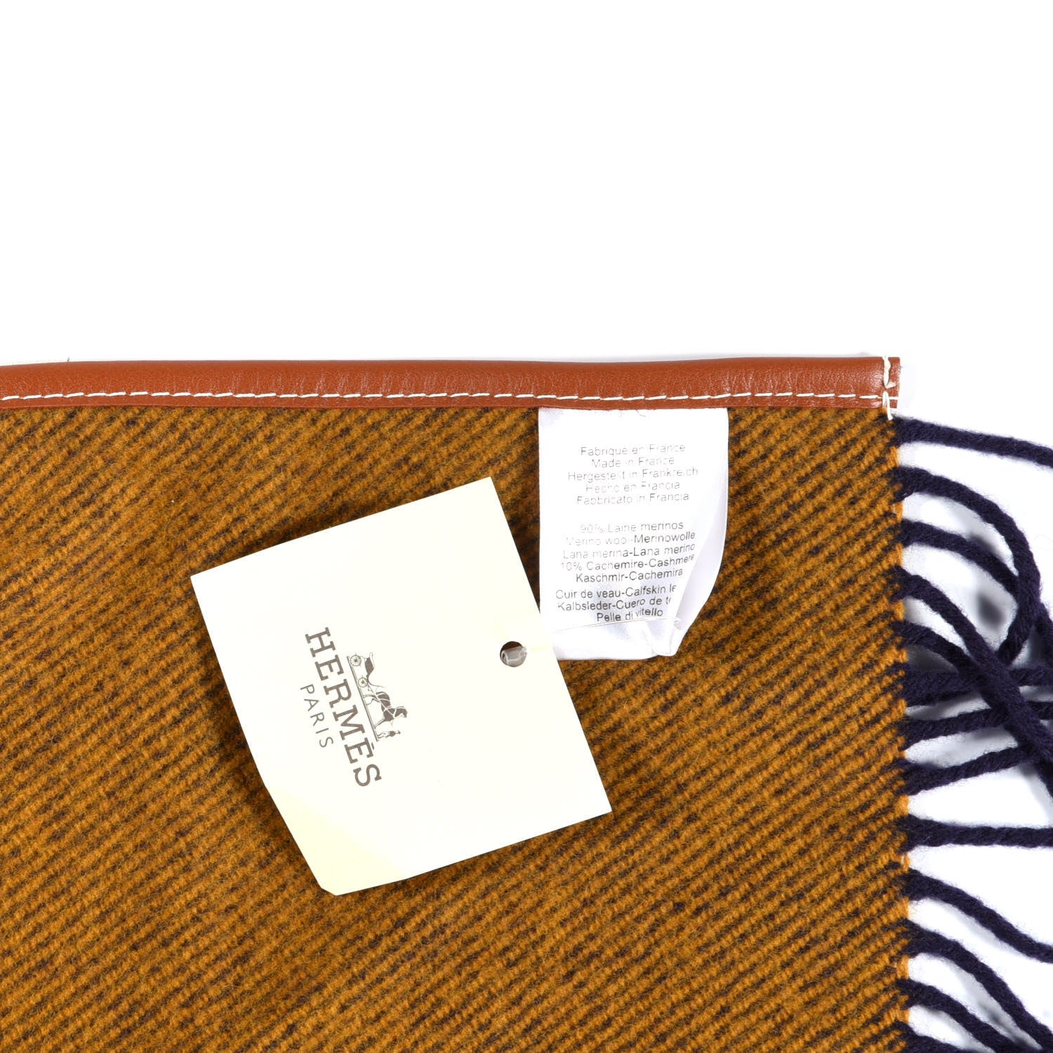Hermes Merino Wool Cashmere Rocabar Poncho Paille 3 of 3