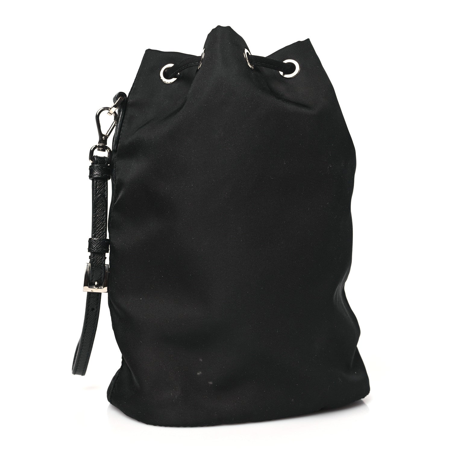 Prada Re-Nylon Saffiano Bucket Wristlet Black 3 of 11