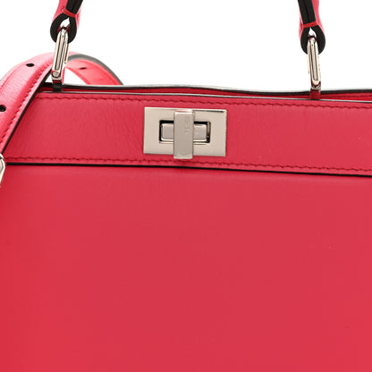 Fendi Shiny Nappa Petite Peekaboo I SEE U Satchel Lampone 9 of 11