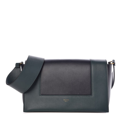 Celine Shiny Smooth Calfskin Medium Frame Shoulder Bag Amazone Dark Navy 1 of 7