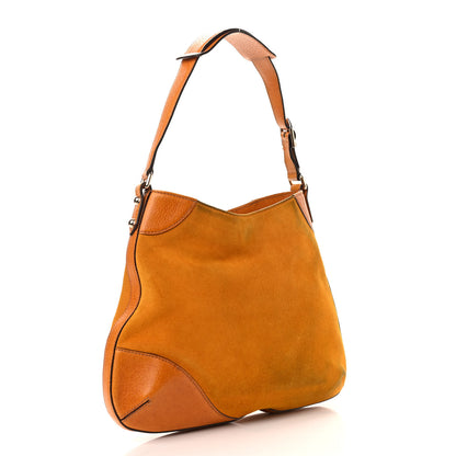 Gucci Suede Hasler Hobo Yellow 3 of 13
