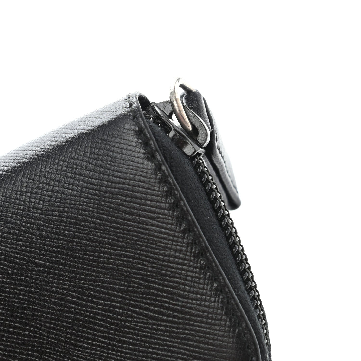 Prada Saffiano Zip Around Key Holder Black 12 of 12