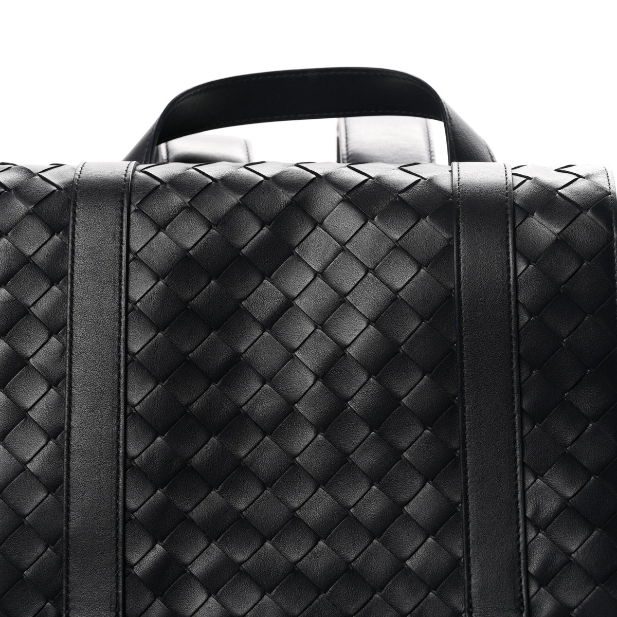 Bottega Veneta Canvas Calfskin Intrecciato Sassolungo Backpack Dark Blue 7 of 9