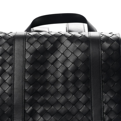Bottega Veneta Canvas Calfskin Intrecciato Sassolungo Backpack Dark Blue 7 of 9